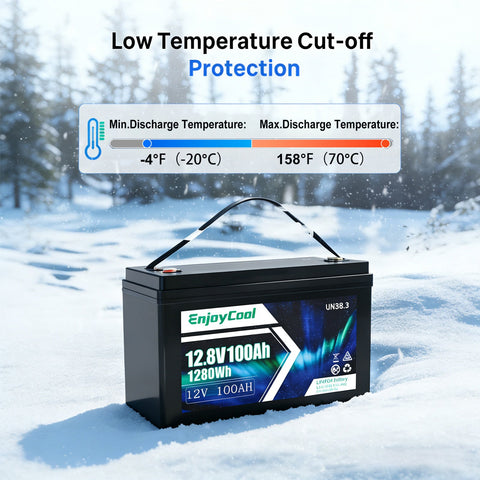 12V 100Ah LiFePO4 Battery Lifespan for RV, Solar Energy, Off Grid, Trolling Motor - EnjoyCool