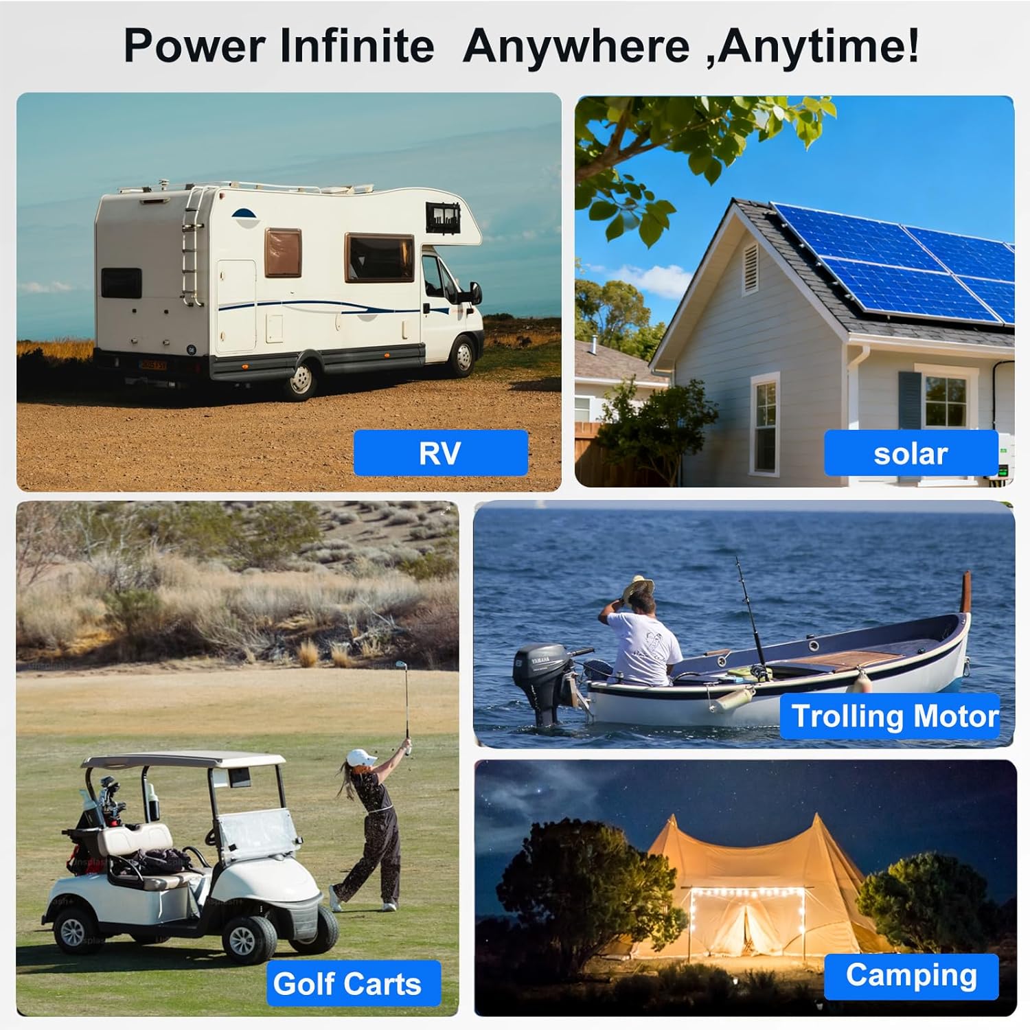 12V 100Ah LiFePO4 Battery Lifespan for RV, Solar Energy, Off Grid, Trolling Motor - EnjoyCool