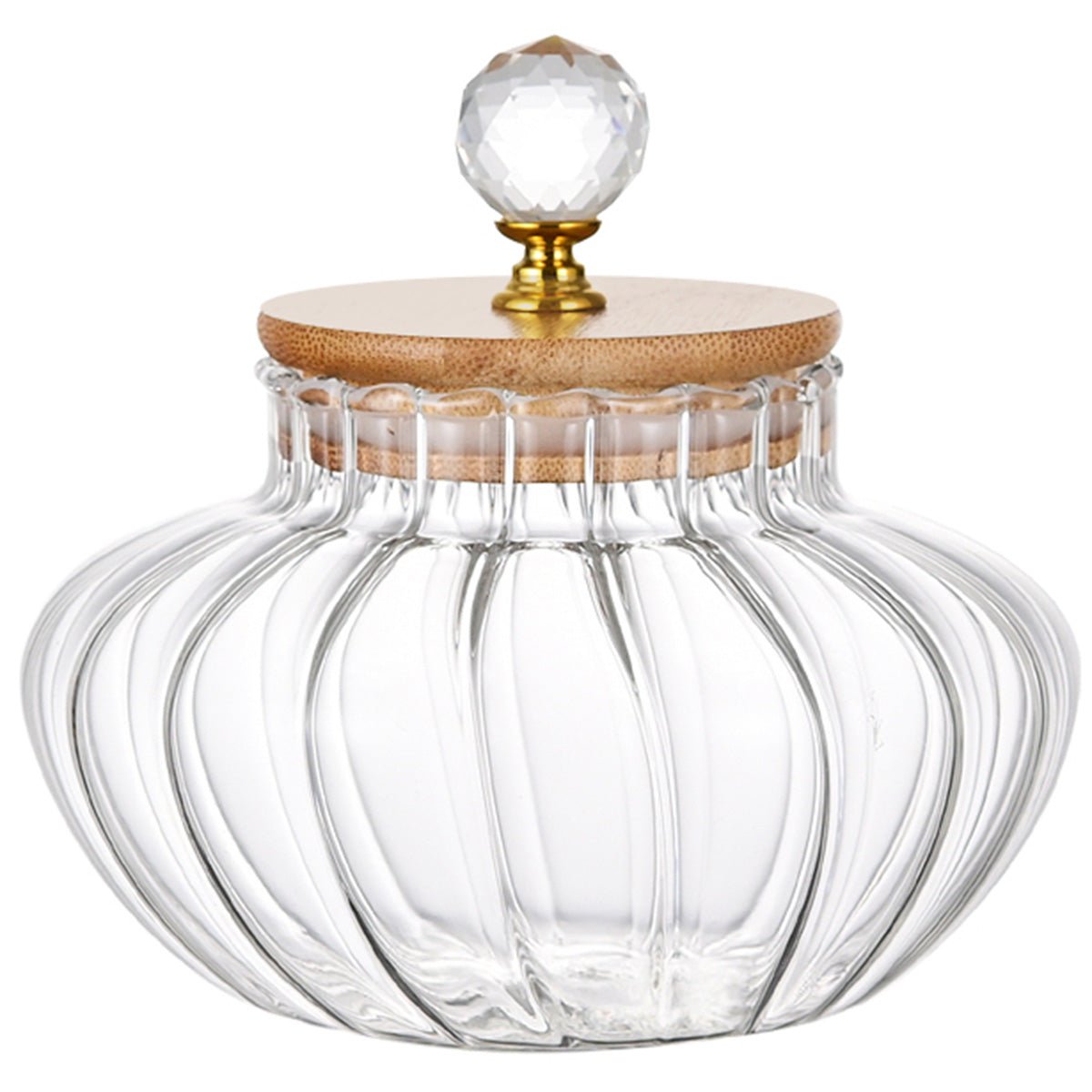 26 OZ Glass Cookie Jars with Lids Decorative Coffee Candy Canisters Halloween Pumpkin Shaped Food Storage Jar with Bamboo Lids Kitchen Jars for Nuts Spice Beans Tea Snack - EnjoyCool