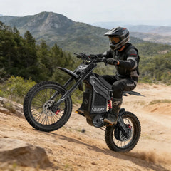 BIBUFF GT600 Adult Electric Dirt Bike,72V 30Ah Removable Battery,7500W Peak Motor,50MPH,60‑Mile Range,3‑Speed Modes,Full Suspension & Hydraulic Disc Brakes,Off‑Road Electric Motorcycle (Matte Black) - EnjoyCool