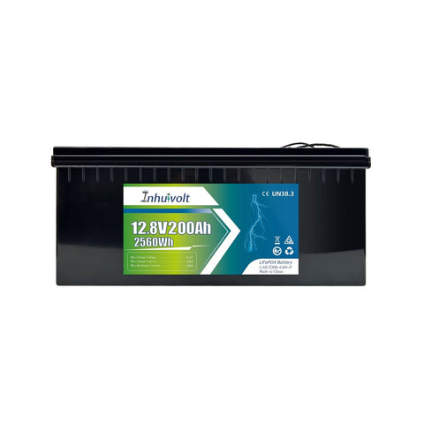 LiFePO4 Battery 12V 200Ah, Lithium Marine Batteries 15000 Deep Cycles, Bulit in 200A BMS Protection, for RV, Solar Energy, Trolling motor, Off Grid - EnjoyCool