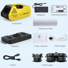 Portable Air Conditioner - Pre-owned Portable AC for Camping, 240W Low Power Consumption Portable AC for Car, Tent, RV, Truck, Outdoor (Yellow) - EnjoyCool
